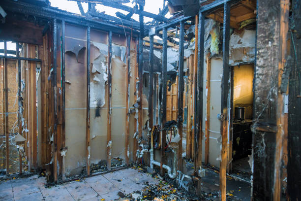 Professional Fire Damage Removal technician working in Conroe, TX